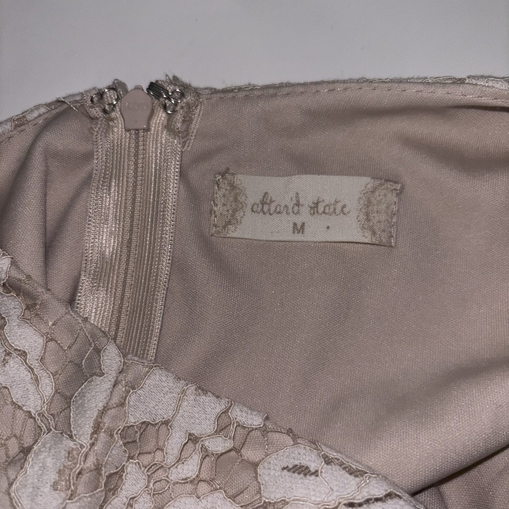 Altar'd State Beige Lace Over-Lay Fit Fairy  Dress Sz M - Picture 5 of 5